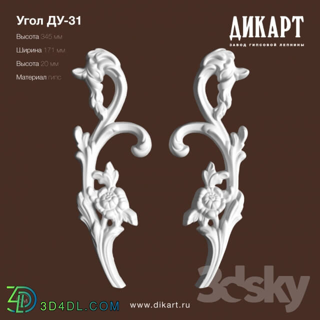 Decorative plaster - DU-31_345h171h20mm