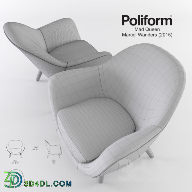 Arm chair - Poliform_ Mad Queen