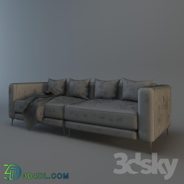 Sofa - Zara 4 Seater featuring Mondo Fabric in __39_Almond__39_