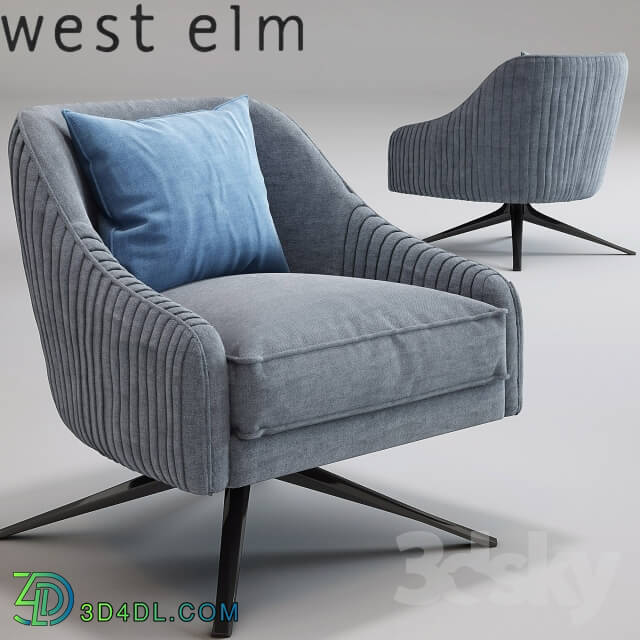 Arm chair - Roar Rabbit Swivel Chair_Imported_West Elm_Lichen