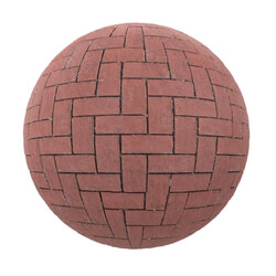 CGaxis-Textures Pavements-Volume-07 red brick pavement (07) 