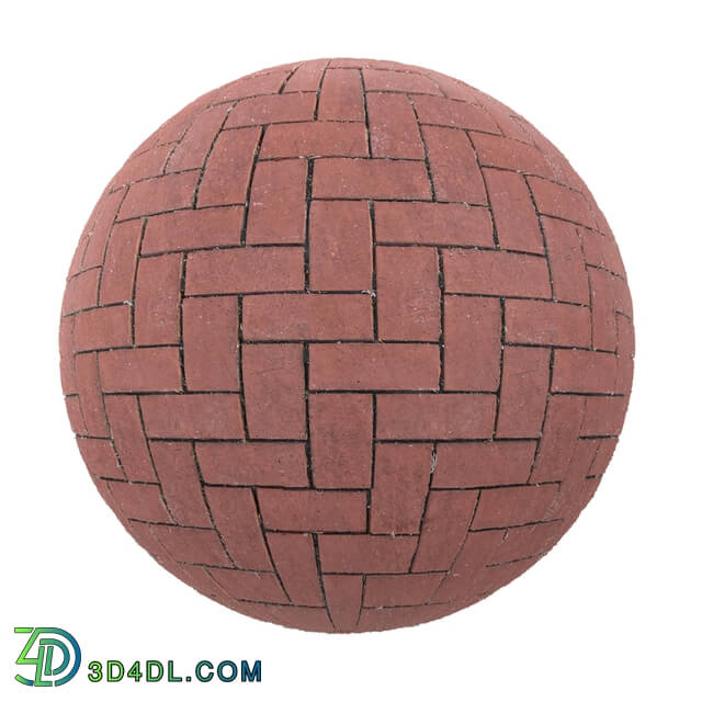 CGaxis-Textures Pavements-Volume-07 red brick pavement (07)