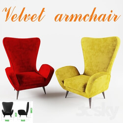 Arm chair - Velvet armchair 