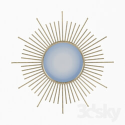 Mirror - White Lodge Mid Century Sunburst Wall Mirror 