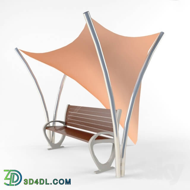 Other architectural elements - Bench with canopy
