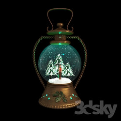 Other decorative objects - Glass ball with snow _ lamp 