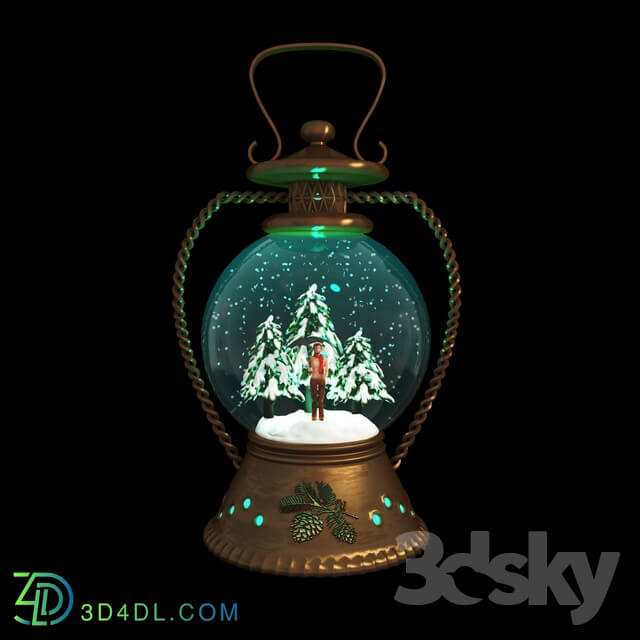 Other decorative objects - Glass ball with snow _ lamp