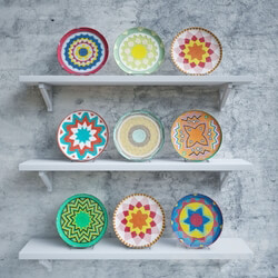 Other decorative objects - colorful plates 
