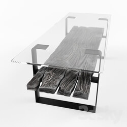 Table - Coffee table with slab 
