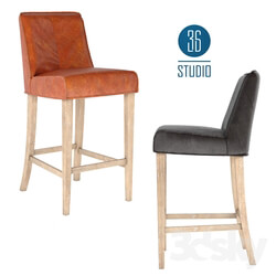 Chair - OM Leather bar stool model H374 from Studio 36 