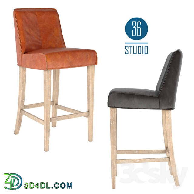 Chair - OM Leather bar stool model H374 from Studio 36