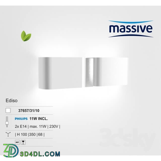 Wall light - Massive _ Ediso 37657