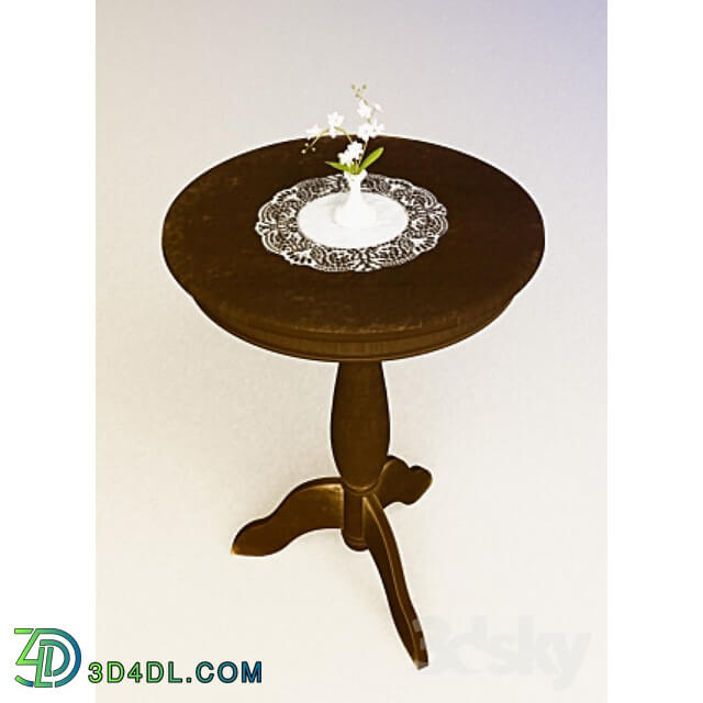 Table - table with a cloth and vazo_koj