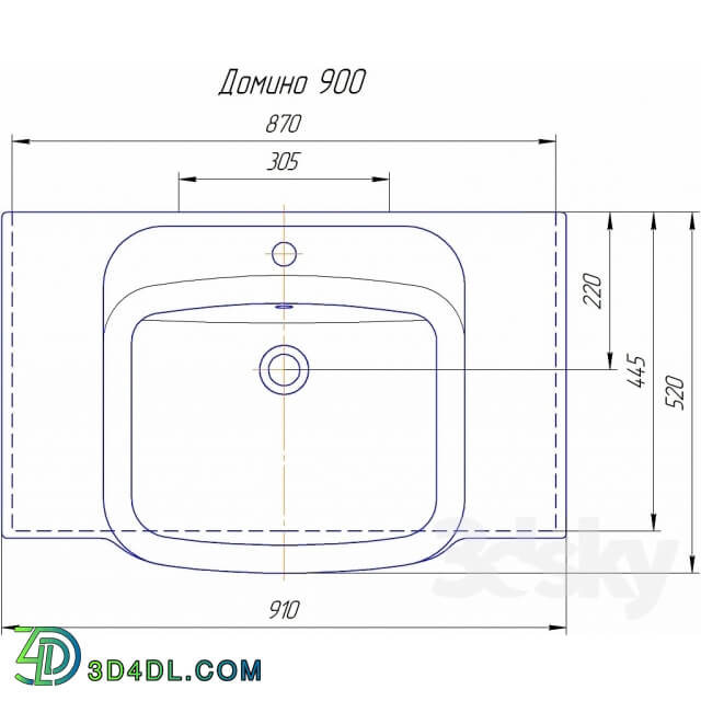 Wash basin - Domino washbasin