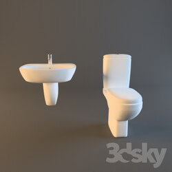 Toilet and Bidet - washbasin and toilet 