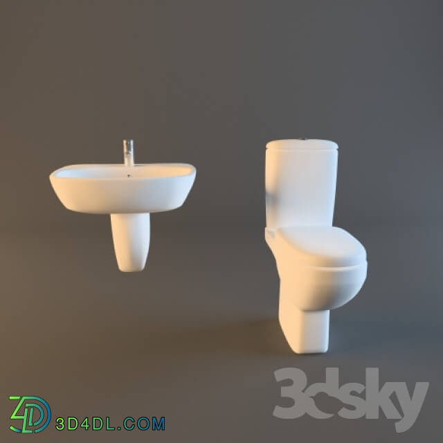 Toilet and Bidet - washbasin and toilet