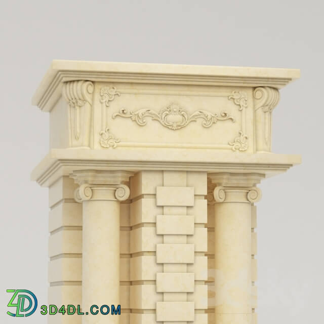 Decorative plaster - Column F001