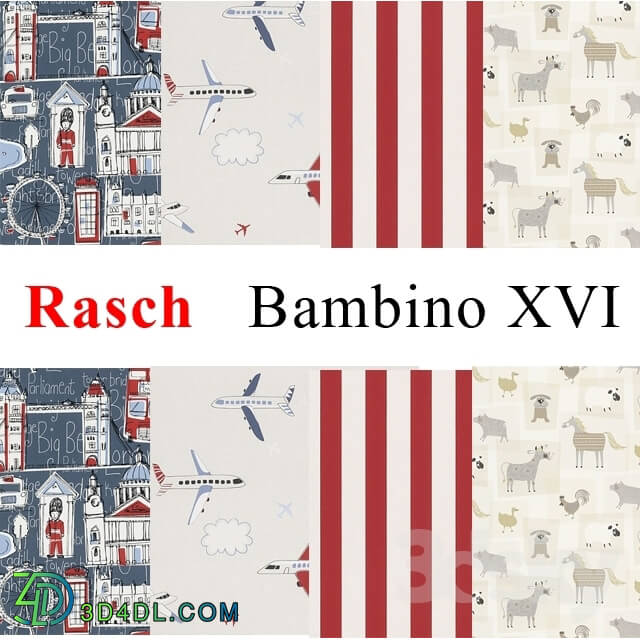 Wall covering - Wallpaper Rasch Bambino XVII