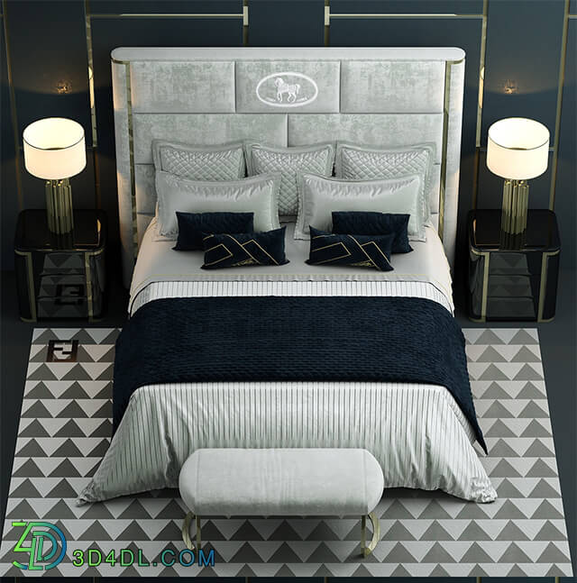 Bed - Bed fendi montgomery bed