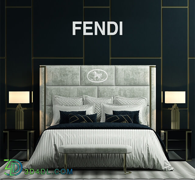 Bed - Bed fendi montgomery bed