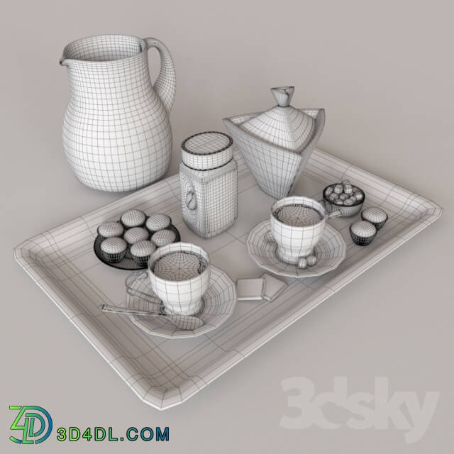 Food and drinks - Coffee bushido and decorative set