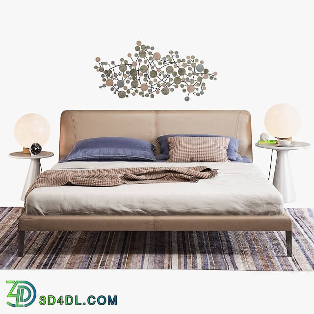 Bed - Natuzzi Diamante set