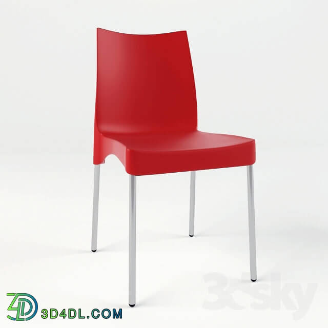 Chair - plastic red chair