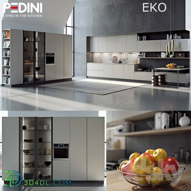 Kitchen - Kitchen Pedini Eko set2 _v-ray_