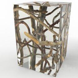Table - F163 KISIMI Occasional Table Acrylic Drifted Branches 