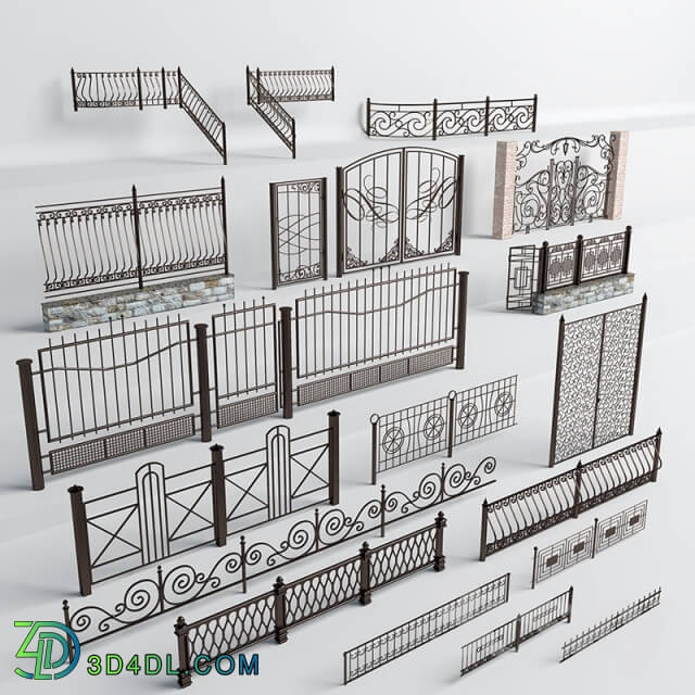 Other architectural elements - Wrought iron fences