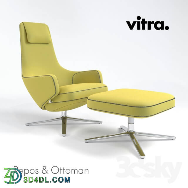 Arm chair - Vitra Repos and Ottoman