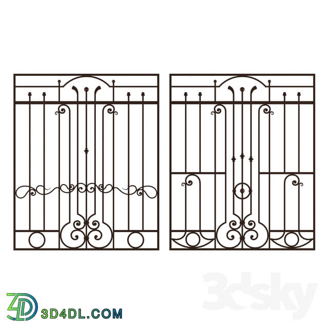 Other architectural elements - Wrought iron grating