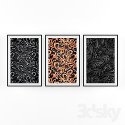 Frame - A set of paintings with patterns for the interior decoration of the premises. 