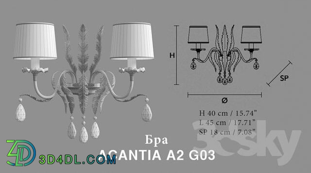 Ceiling light - Chandelier_ lamp and sconce Masiero Acantia