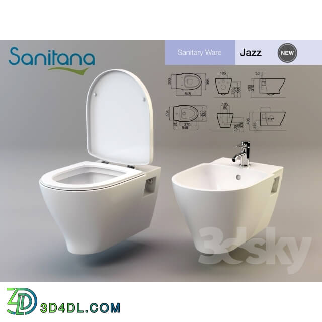 Toilet and Bidet - SANITANA _ JAZZ