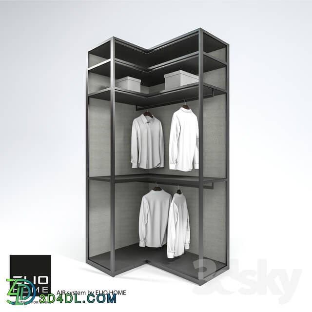 Wardrobe _ Display cabinets - AIR system by ELIO HOME. Corner