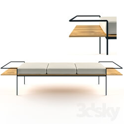 Other soft seating - Steel and Wood Bench 