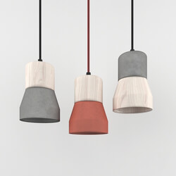 Ceiling light - Cement Wood Lamp 