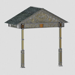 Other architectural elements - Canopy wrought with lanterns 