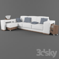 Sofa - Sofa with a bedside table 