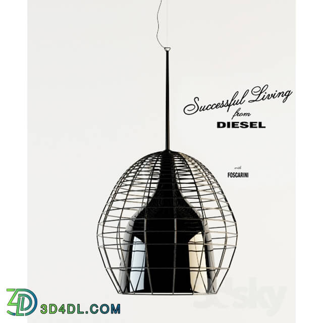 Ceiling light - DIESEL Successful Living Cage suspension lamp big