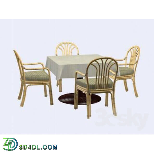 Table _ Chair - bamboo chairs and table