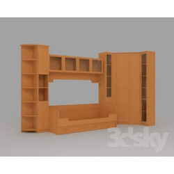 Wardrobe _ Display cabinets - Living room cherry 