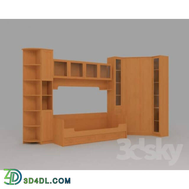Wardrobe _ Display cabinets - Living room cherry
