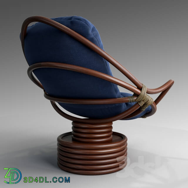 Arm chair - Bali Rattan Papasan Swivel Rocker with Cushion