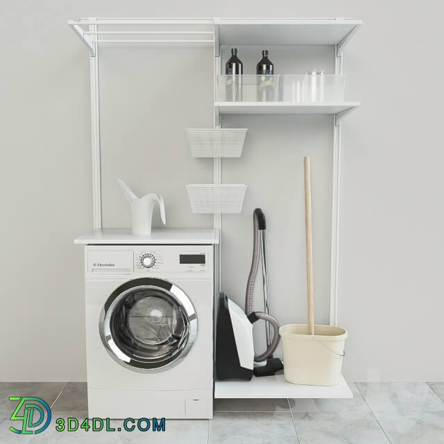 Household appliance - IKEA Wall rail _ shelves _ dryer Algot