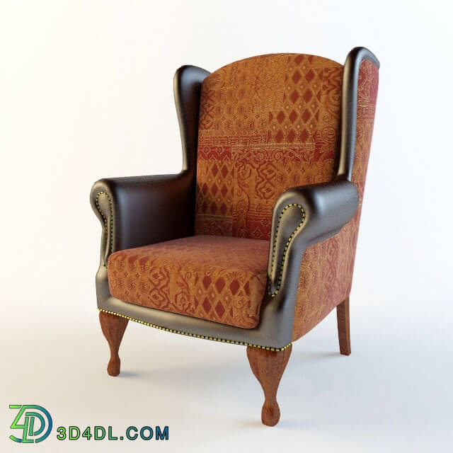 Arm chair - Chair_ a fireplace