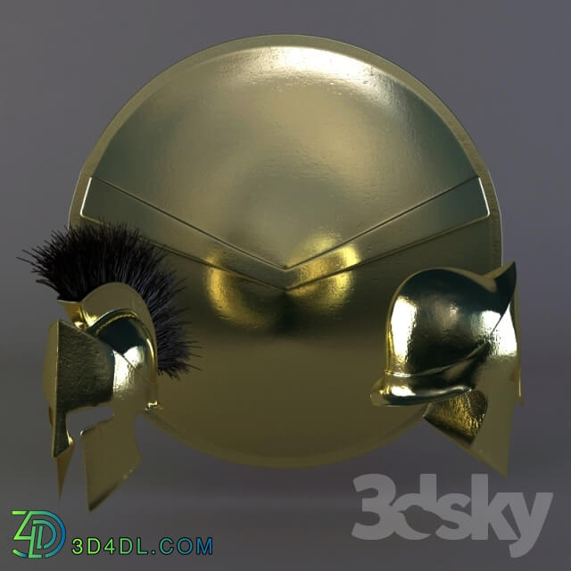 Weaponry - Sparta helmets with shield