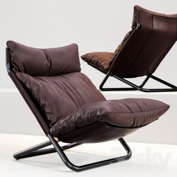 Arm chair - Cross high armchair by ARFLEX Leather 