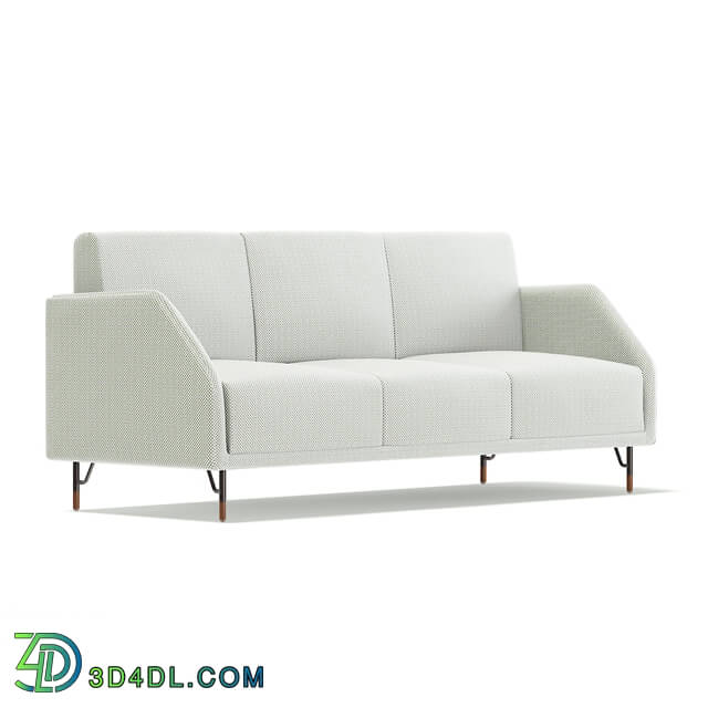 CGaxis Vol106 (14) White Fabric Sofa